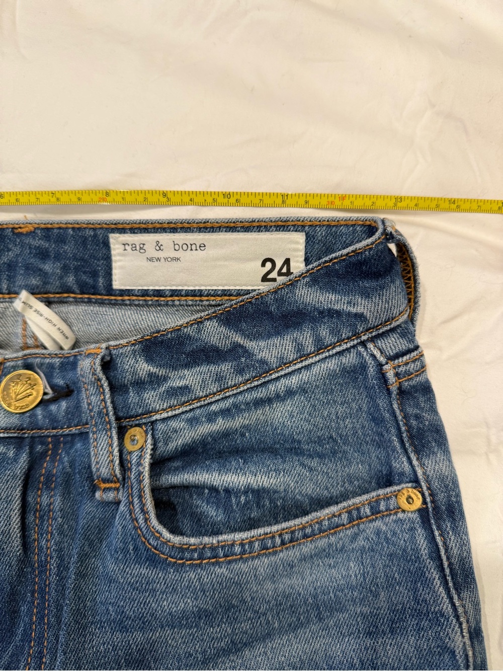 rag & bone Blue Vintage Wash Denim Jeans
